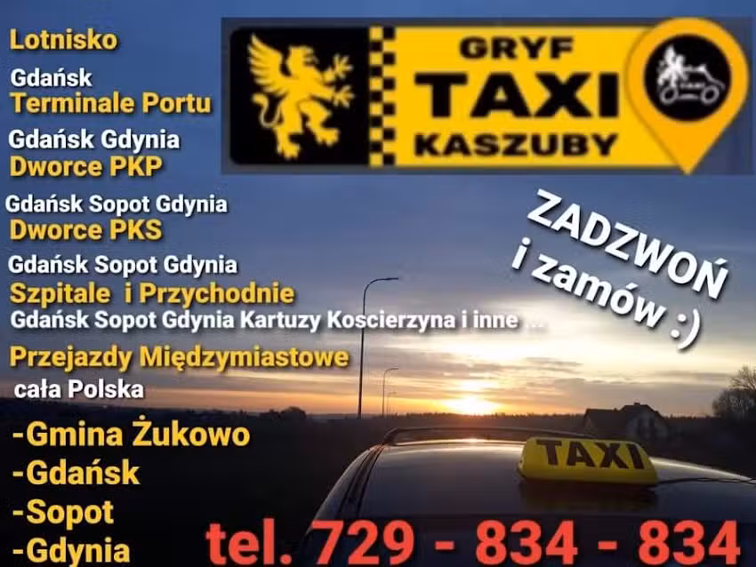 GRYF TAXI KASZUBY – Banino Pępowo Żukowo Chwaszczyno