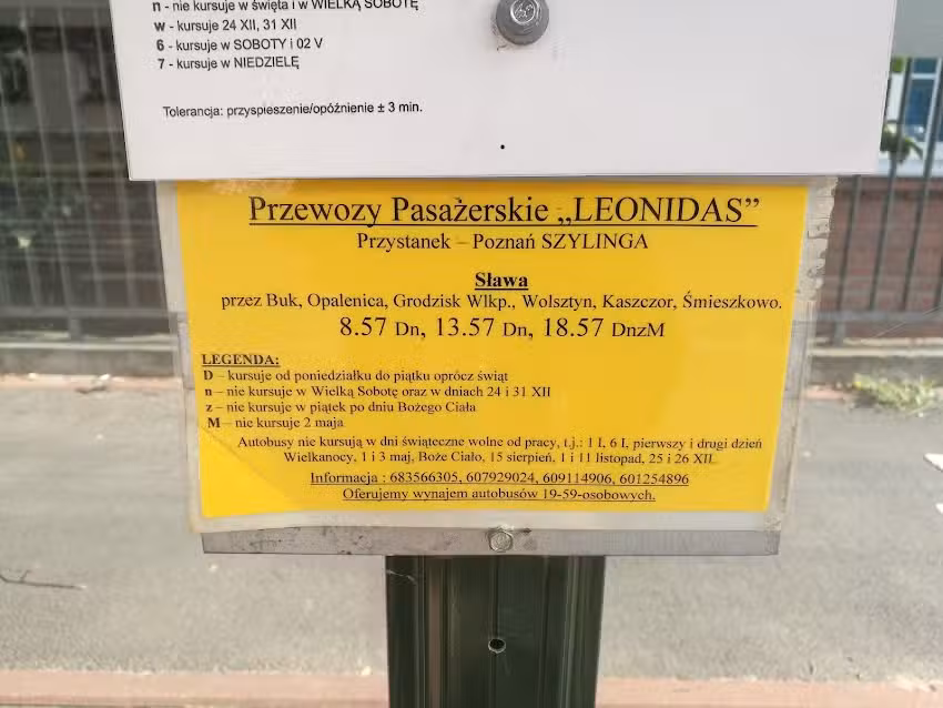 Leonidas. Regularne przewozy pasażerskie. Wynajem busów