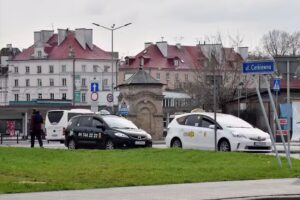 Postoje taksówek – na placu po dawnym Dworcu Głównym PKS