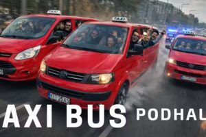 Taxi bus skywalk