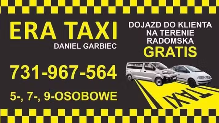 Taxi Era Daniel Garbiec 5,7,9 osobowe
