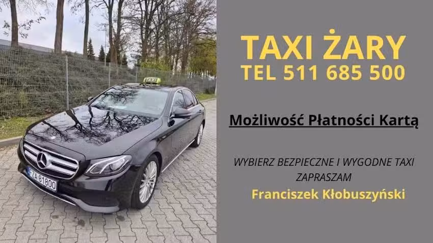 Taxi Żary FRANK. Taksówka, Dowóz zakupów. Transfery lotniskowe.