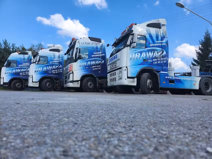 Transport specjalistyczny- ponadgabarytowy, niskopodwoziowy, HDS- DRAWA Tomasz Czernik