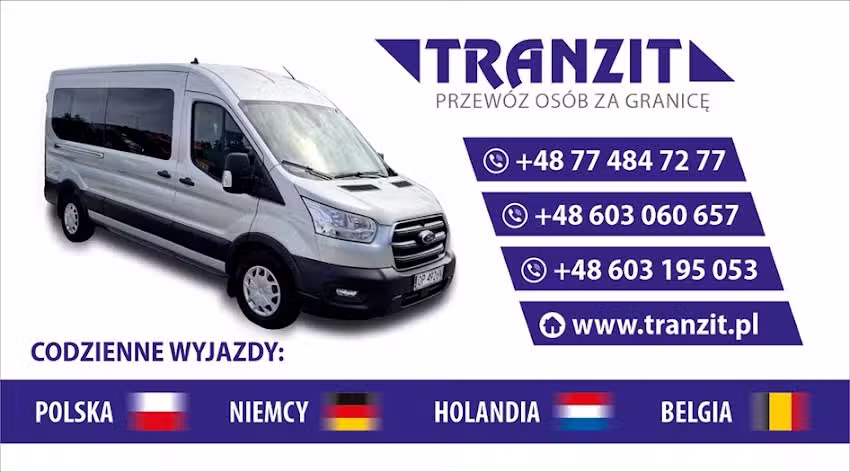 Tranzit – Przewóz Osób – NIEMCY – HOLANDIA – BELGIA